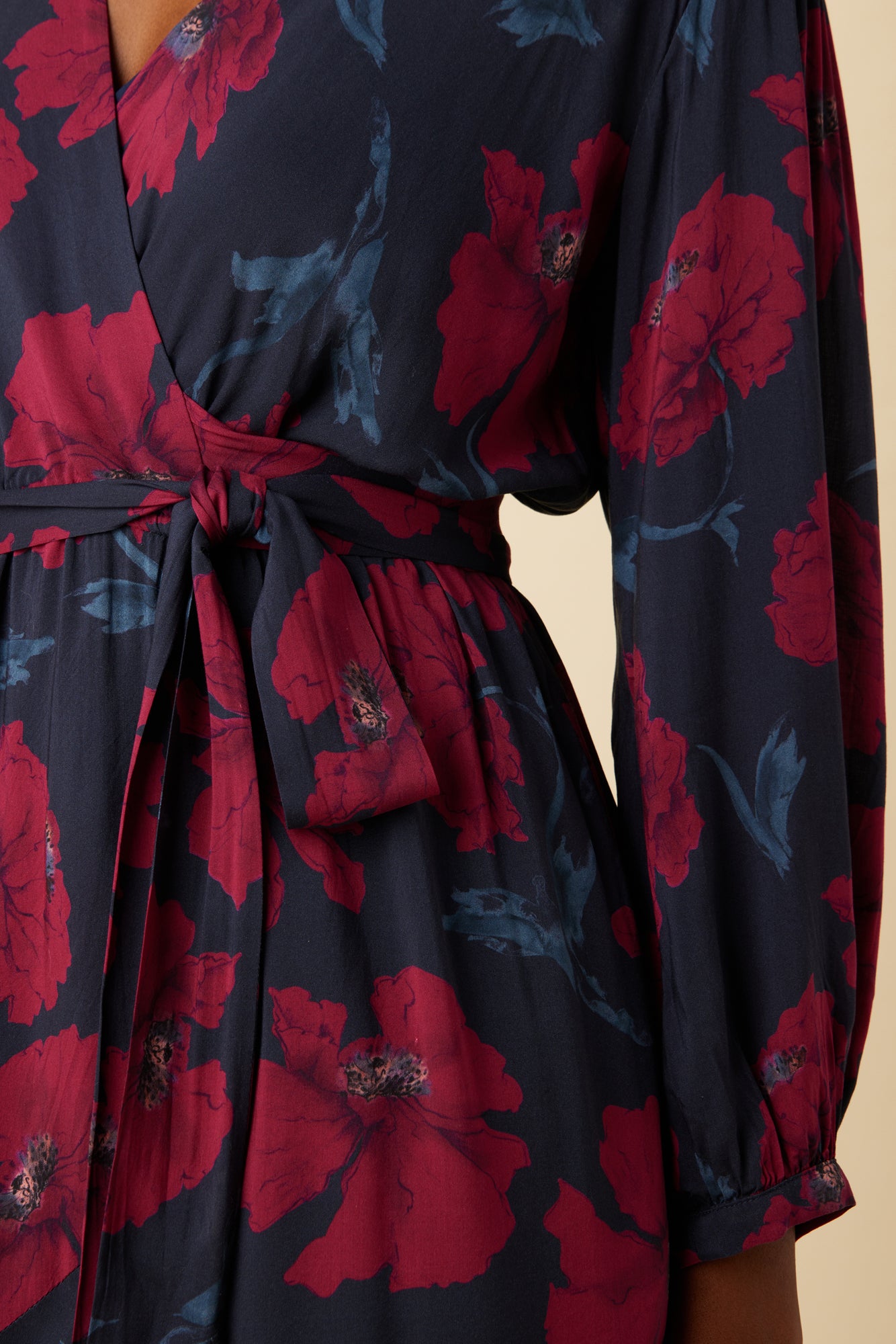 Elma Ecovero Wrap Dress - Paysage Berry 