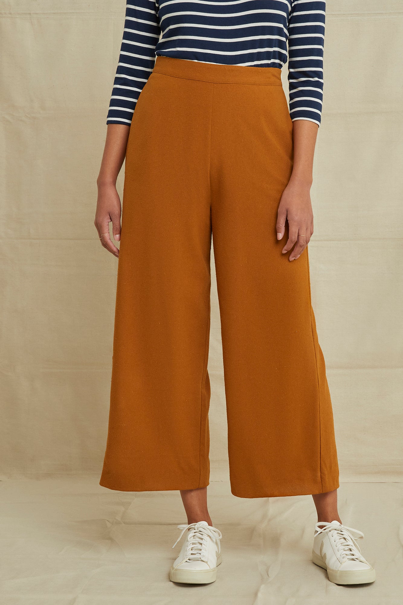 Patsy Silk Noil Pant - Golden Tan 